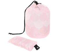 Rimani organizzato in viaggio con questa borsa per il trucco pieghevole da donna, perfetta per i viaggi o per la casa!, geometrico circolare rosa, Multicolore, 9.9x6.9in/25.2x17.6cm;6x3.5in/15.2x8.8cm