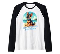 Rimani Pawsitive Soggiorno Sandy Tedesco Shepard Pup Maglia con Maniche Raglan