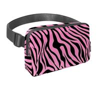 Rimani sempre in movimento con il nostro marsupio da viaggio, la borsa a tracolla perfetta per corsa, passeggiate, escursionismo e ciclismo, strisce zebrate rosa, Multicolore#03,