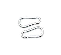 Rimba Bondage Play Moschettoni (coppia) Silver One Size