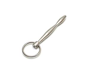 Rimba Plug uretrale cavo con anello Argento