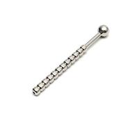 Rimba Plug uretrale nervato cavo Ã˜ 10 mm Argento