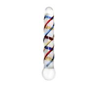 Dildo in Vetro Doppio Uso "Rimba Rachella" (Trasparente - Colorato)