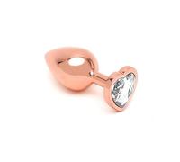 Rimba Toys Pisa Plug anale a forma di cuore Oro rosa