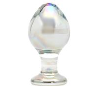 Dildo Anale in Vetro Soffiato Conico "Zelda" (Trasparente)