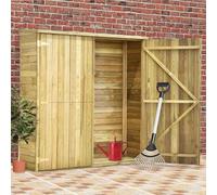 Rimessa Attrezzi da Giardino 163x50x171 cm in Pino Impregnato Strutture da esterno