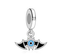 Rimgoris Braccialetti Da Donna In Argento Sterling 925 Con Ciondolo A Forma Di Occhio Di Pipistrello E Demone, Ciondolo Per Bracciale Da Donna Halloween Con Zirconi