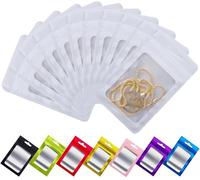 Rimiko 100 Pezzi Sacchetti di Alluminio con Finestra, Bustine in Mylar con Zip, Buste Ermetica a Chiusura per Alimenti e l'Imballaggio (Bianco,10,5x15cm)