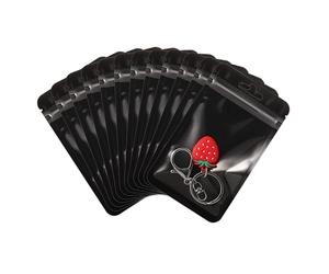 Rimiko 100 Pezzi Sacchetti di Plastica con Cerniera, Bustine Trasparenti Richiudibili Mylar con Zip, Buste Piccola Addensato a Chiusura per Alimenti e Campione (Nero Scuro, 9x16 cm)