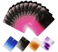 Rimiko 100 Pezzi Sacchetti in Mylar Opaco, Sacchetti Richiudibili con Zip, Borsa a Chiusura Ermetica per Alimenti (Nero e Rosa, 10,5x15cm)
