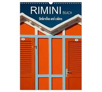 Rimini beach Umbrellas and cabins (Wall Calendar 2026 DIN A3 portrait), CALVENDO 12 Month Wall Calendar: The colors of the Rimini beach