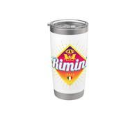 Rimini Emilia Romagna Italia Tramonto retrò Vintage Souvenir Bicchiere termico in acciaio inox doppia parete