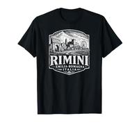 Rimini Emilia-Romagna Stampa xilografia Italia Maglietta
