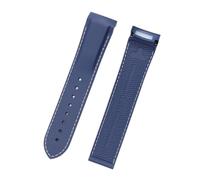 Rimmean 1 cinturino da 20 mm e 22 for Seamaster 300 Speedmaster for SKX, impermeabile for uomo donna(BlueWhite-strap,22mm)