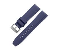 Rimmean 1 cinturino morbido for bracciale con estremità curva da 20 mm e 22, di ricambio for orologio sportivo uomo donna(NightBlue,22mm)