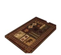 Rimmean 1 Pezzo Di Tappeto Patchwork Con Cervo Come Tema, Cuscino for Sedia Da Ufficio Motivo Retrò Antiscivolo, Un Regalo Decorativo for Animali(1,80x120cm)