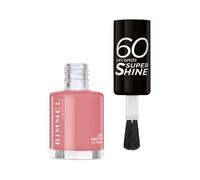 RIMMEL 60 Seconds Super Shine Smalto, 235 Preppy in Pink, Smalto asciugatura rapida, Colore vibrante, A lunga tenuta, 8 ml