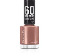 Rimmel 60 Seconds Super Shine Smalto, Smalto asciugatura rapida, Colore vibrante, A lunga tenuta, 8 ml, 111 Café Crème