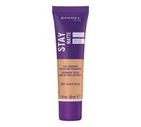 Rimmel Fondotinta Stay Matte, Mousse Opacizzante a Lunga Tenuta per Pelli Grasse e Miste, 201 Classic Beige, 30 ml