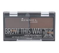 Rimmel London Brow This Way 2,4G 002 Medium Brown Per Donna (Set E Palette Per Sopracciglia)