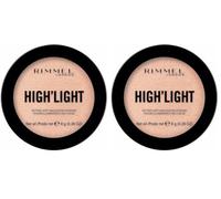 Rimmel London High'light Illuminante in Polvere Ultra Fine dalla Texture Morbida e Leggera con Finish Luminoso, Tonalità 002 (Confezione da 2)