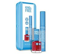 Rimmel London Kit Regalo All That Glitters Collection, Pochette Medium Glitterata e Puller Dorato, Mascara Wonder Extension, Matita Occhi Soft Kohl Kajal Nera e Stay Matte 500 Fire Starter