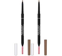 Rimmel London Matita Sopracciglia Brow Pro Microdefiner, Formula a Lunga Durata, Pettinino Incorporato, 001 Blonde (Confezione da 2)