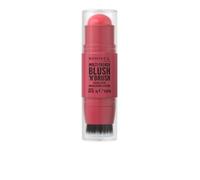 Rimmel London Multi-Tasker Blush'N'Brush Stick, colore modulabile, resistente all'acqua, pennello integrato, scorre facilmente, 8g, 150 CHERRY ON POINT