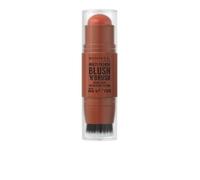 Rimmel London Multi-Tasker Blush'N'Brush Stick, colore modulabile, resistente all'acqua, pennello integrato, scorre facilmente, 8g, 300 NEARLY SUEDE