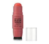 Rimmel London Multi-Tasker Blush'N'Brush Stick, Coral Dust, colore modulabile, resistente all'acqua, pennello integrato, scorre facilmente, 8g