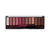 Rimmel London, Palette Ombretti MagnifEyes, 12 Tonalità Multiuso dal Finish Matte, Perlato e Gitter, Crimson Edition