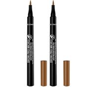 Rimmel London Penna Sopracciglia Brow Pro Micro, Penna Massima Precisione con Punta Sottile, a Lunga Durata, Riempie e Definisce le Sopracciglia, 001 Blonde (Confezione da 2)