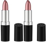 Rimmel London Rossetto in Stick Lasting Finish, Rossetto a Lunga Durata per Labbra Morbide con Finish Luminoso e Pigmenti Puri, 905 Iced Rose (Confezione da 2)
