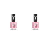 Rimmel London Smalto Unghie Super Gel - Nail Polish Effetto Gel a Lunga Durata - 023 Grape Sorbet - 12 ml (Confezione da 2)