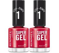Rimmel London Smalto Unghie Super Gel - Nail Polish Effetto Gel a Lunga Durata - 042 Rock N Roll - 12 ml (Confezione da 2)