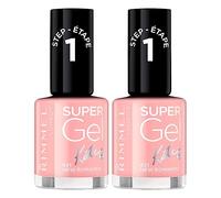 Rimmel London Super Gel by Kate Moss Smalto per Unghie Effetto Gel a Lunga Tenuta Colore 021 New Romantic - 2 Smalti