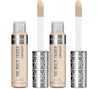 Rimmel London The Multi-Tasker Concealer, Correttore Occhiaie e Imperfezioni Illuminante, Formula Waterproof a Lunga Durata, 010 Porcelain (Confezione da 2)