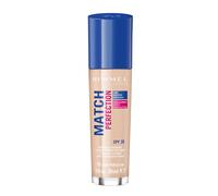 Rimmel London Match Perfection SPF20 fondotinta liquido 30 ml tonalità 010 Light Porcelain