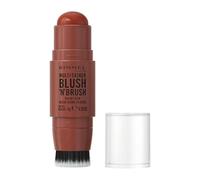 Rimmel Multi-Tasker Blush’N’Brush Stick con Pennello Integrato | Colore modulabile, pennello integrato, applicazione scorrevole, formula vegana cream-to-powder, waterproof, finish uniforme.