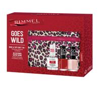 RIMMEL Set Manicure Mini Nail Care 3 Smalti Trattamento con Pochette
