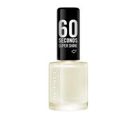 Rimmel - Smalto Unghie 60 Seconds Super Shine - Asciugatura Rapida e Lunga Durata - 730 Silver Bullet (Bianco Perlato) - 12 ml