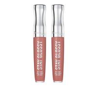 Rimmel Stay Glossy 6HR Lip Gloss Bare Minimum 0.18 Fl Oz (Pack of 2)