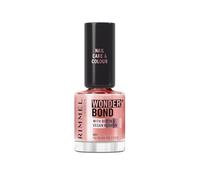 Rimmel Wonder'bond Care+Color Smalto, 001 No Muss No Fuss, Rigenera le unghie, Con Biotina e Cheratina Vegana, Modulabile, 12 ml