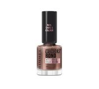 Rimmel Wonder'bond Care+Color Smalto, 007 Cappuccino, Rigenera le unghie, Con Biotina e Cheratina Vegana, Modulabile, 12 ml