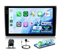 Rimoody 4G+64G Android Autoradio per Audi A4 S4 RS4 B6 B7 8E 2000-2009 Wireless Carplay Android Auto, 9 Pollici Incell Touchscreen Radio GPS Navi WiFi Bluetooth FM/RDS/EQ/USB SWC Telecamera Posteriore