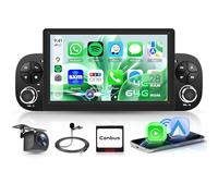 Rimoody 4G+64G Android Autoradio per FIAT Panda 2013-2020 Wireless Carplay Android Auto GPS Navi WiFi Mirror Link, 7 Pollici Touchscreen Radio con Bluetooth FM/RDS/32 EQ/USB/SWC Telecamera Posteriore