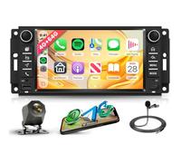Rimoody 4G+64G Android Autoradio per Jeep Wrangler 2007-2018 Compass Grand Cherokee Commander Wireless Carplay Android Auto, 7 Pollici Touchscreen Radio GPS Navi WiFi Bluetooth FM/RDS EQ/USB/SWC