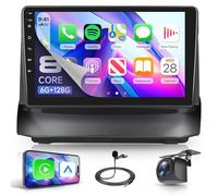 Rimoody 6G+128G 8 Core Android Autoradio per Ford Fiesta 2009-2017, 9 Pollici Schermo Auto Radio co Carplay Android Auto Senza Fili Bluetooth FM/RDS/EQ/DSP WiFi GPS Panoramica a 360° Retrocamera