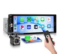Rimoody Autoradio 1 Din Carplay Android Auto Wireless, 6.9'' IPS Touchscreen Stereo Carplay 1 Din con Mirror Link Vivavoce Bluetooth FM EQ Tipo-C USB Controllo del Volante Retrocamera Microfono