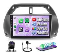 Rimoody Autoradio per Toyota RAV4 2001-2006 Wireless Carplay Android Auto You-Tube Vi-Link Bluetooth FM/RDS DSP EQ, 9 Pollici Touchscreen Radio 2 Din avec Mirror Link USB SWC Telecamera Posteriore